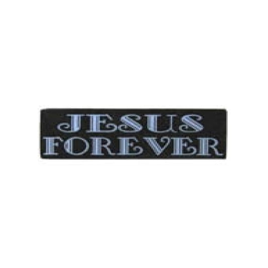 Wholesale Jesus Forever Message Printed Jacket Pin - Inspirational Christian Accessory