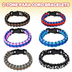 Two-Tone Para corded  Buckle Bracelets (Sold by DZ)