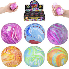 Squish & Stretch Marbleized Gummi Ball For Kids In Bulk- Assorted