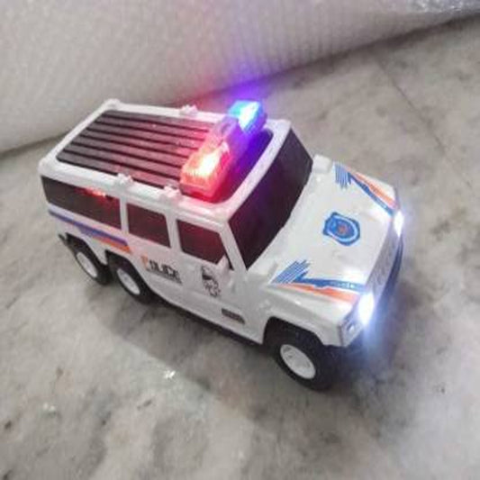 Police SUV Car With Lights Friction Music And Siren Sound