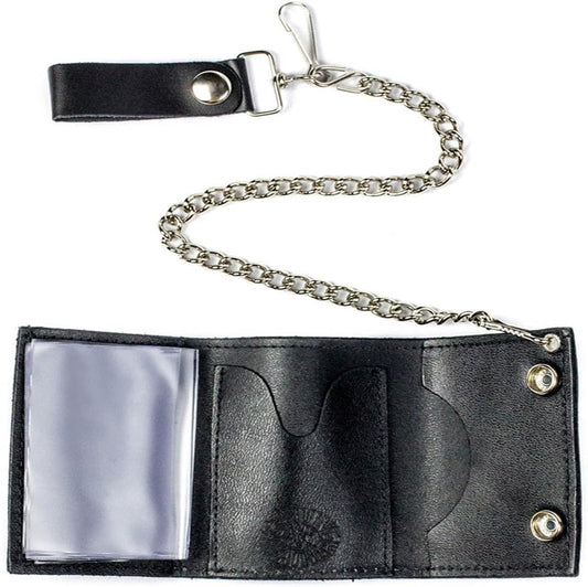 Wholesale Iron Vintage Cross Large Leather Wallet with Chain | Stylish and Functional Wallet for Men (Sold by the piece)