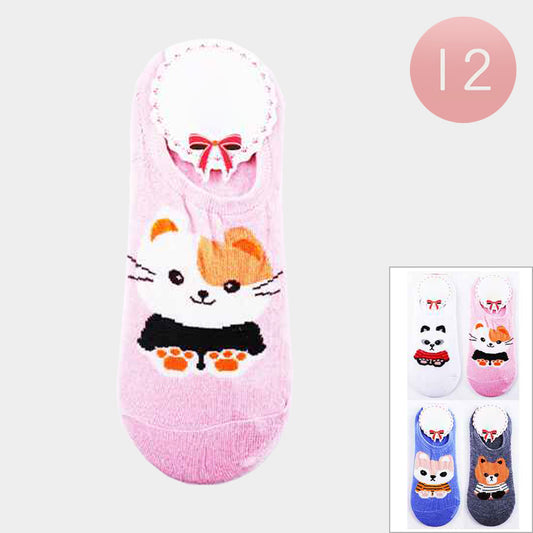 Animal Cat Bear Dog Socks (Sold by DZ=$23.88)