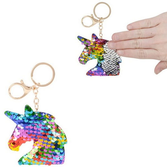 Unicorn  Flip Sequin Keychain (Sold by DZ)