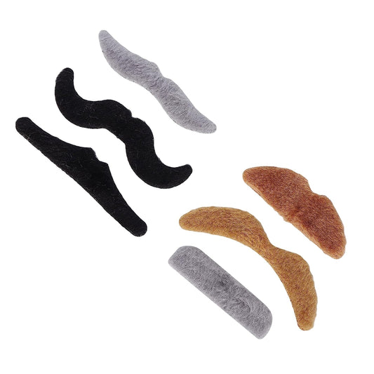 Wholesale Assorted Color Costume Fake Moustache | Self-Adhesive and Easy to Paste & Remove | Long Retention (Sold by the CARD F 6 )