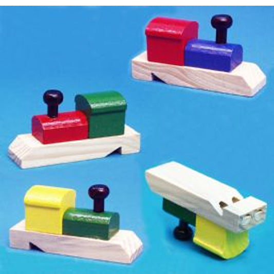 Mini Wooden Train Shaped Whistles Toys For Kids & Toddlers MOQ 12