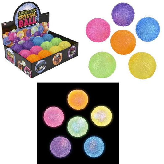 Light-Up Crystal Stress Relief Ball In Bulk