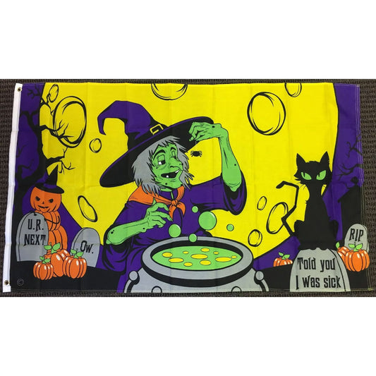 Wholesale Halloween Theme Witches Brew 3 X 5 Flag for Wall Hanging (MOQ-6)