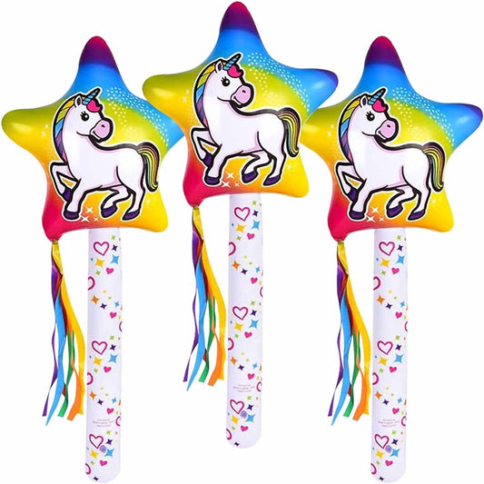 Unicorn Inflatable Wand kids Toys (Sold In Dozen)