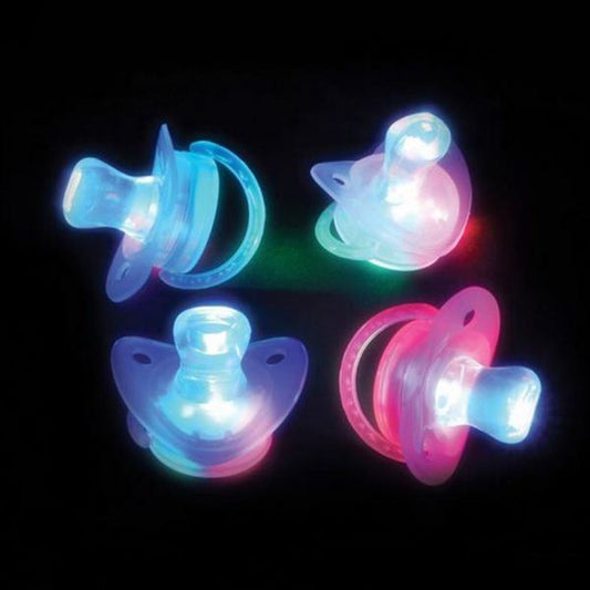 Flashing Rave Binkies Light Up LED Pacifier Toy In Bulk- Assorted