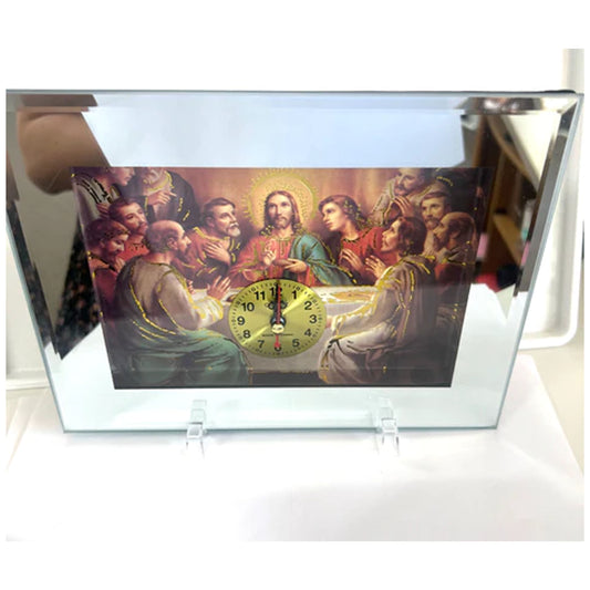 Wholesale Last Supper Religious Mirror Clock - Faith-Inspired Home Decor (Sold By Piece)