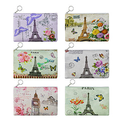 Eiffel Tower Printed Pouch Bags (1 Dozen=$14.99)