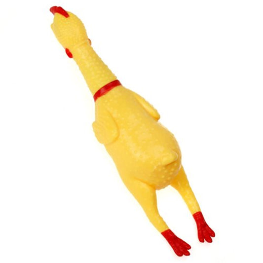 New Stylish 14" Inch Squeeze Rubber Chicken Toy