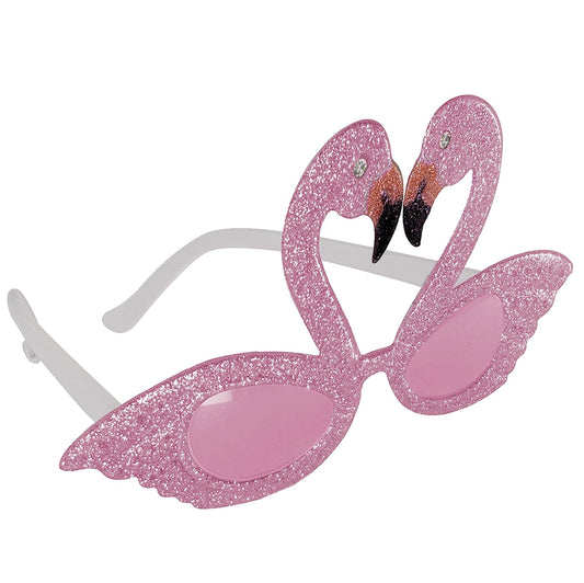 Wholesale Glittered Flamingo Fanci-Frame Tropical Sunglasses Party | Fun and Stylish Eyewear (Sold by the piece or dozen )