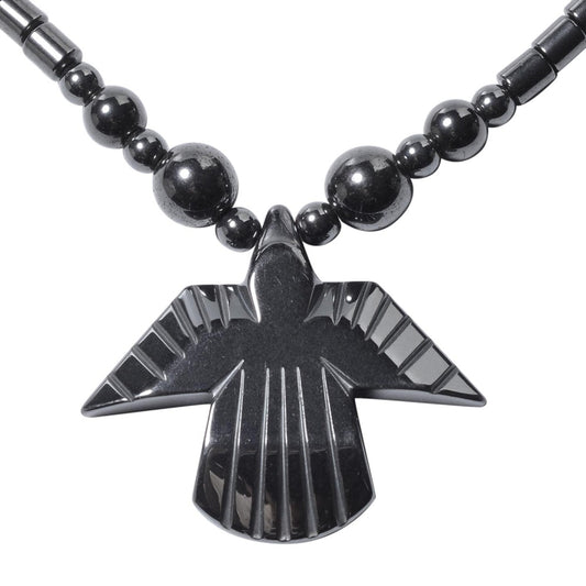 wholesale Beaded Phoenix Bird Shape Black Necklace with Pendant | Sold by Piece