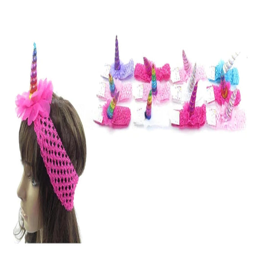 Wholesale Little Girls Unicorn Head Wraps MOQ -12 pcs