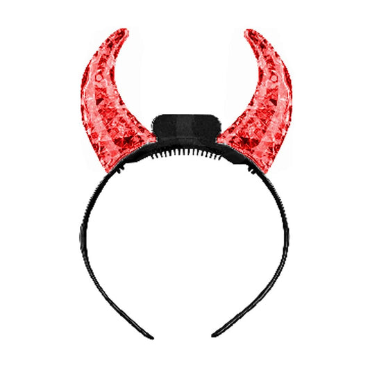 Light Up Clear Crystal Horn Headband (Pack of 6=$44.94)