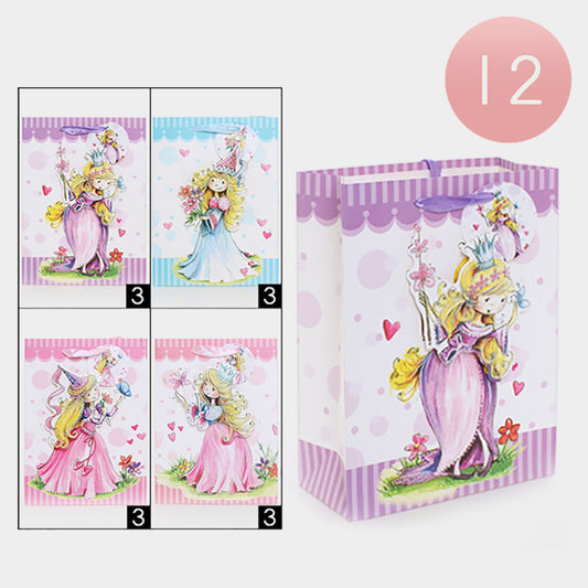 Princess Print Stylish Gift Bags (Sold by DZ= $19.99)