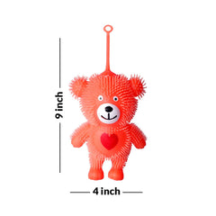 Teddy Bear Shape Light Up Flashing Puffer Ball Toy For Kids
