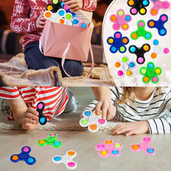 LED Fidget Spinner Light Up Multicolor Flip Spinners For Kids & Adults (Sold By Piece & Dozen)