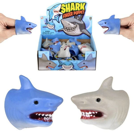 Stretchy Shark Finger Puppet Kids Toys In Bulk- Assorted