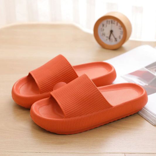 Solid Soft Sole Slippers in Orange Color (1 dozen=$162.00)