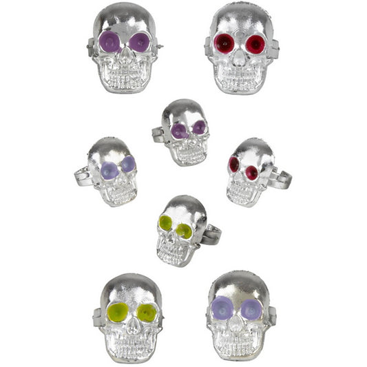 Silver Plastic Skull Ring kids toys (144 pieces=$21.99)