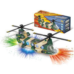 Light Up Bump & Go Military Chinook Helicopter - Exciting Toy for Kids (Sold By Piece)