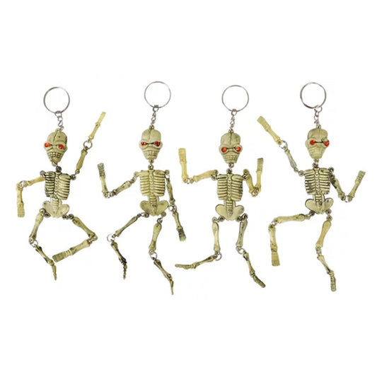 Skeleton With Rhinestone Eyes Keychain ( Sold by DZ)