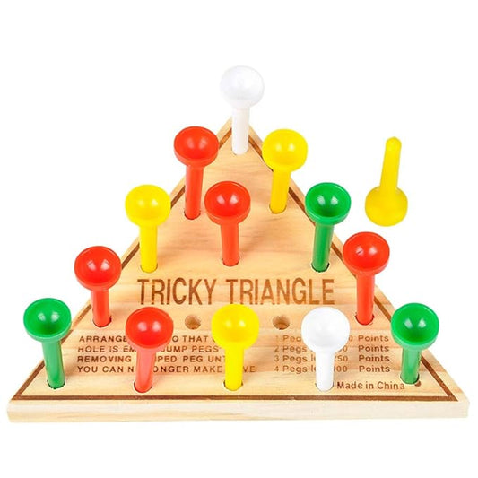 4.5" Wooden Triangle Game (Dozen = $19.99)