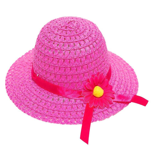 Bulk Little Girls Straw Hats - Assorted