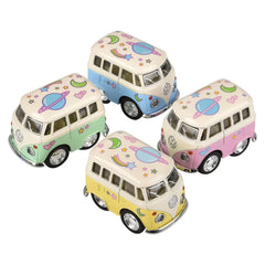 Wholesale Diecast Pull Back Mini Bus Kids Toys- Assorted