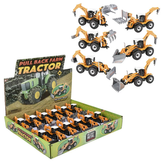 Wholesale Die Cast Pull Back Farm Tractor For Kids