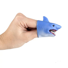 Stretchy Shark Finger Puppet Kids Toys In Bulk- Assorted