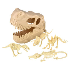 10" Dinosaur Fossil Skull Set 5pc/Set = $10.99