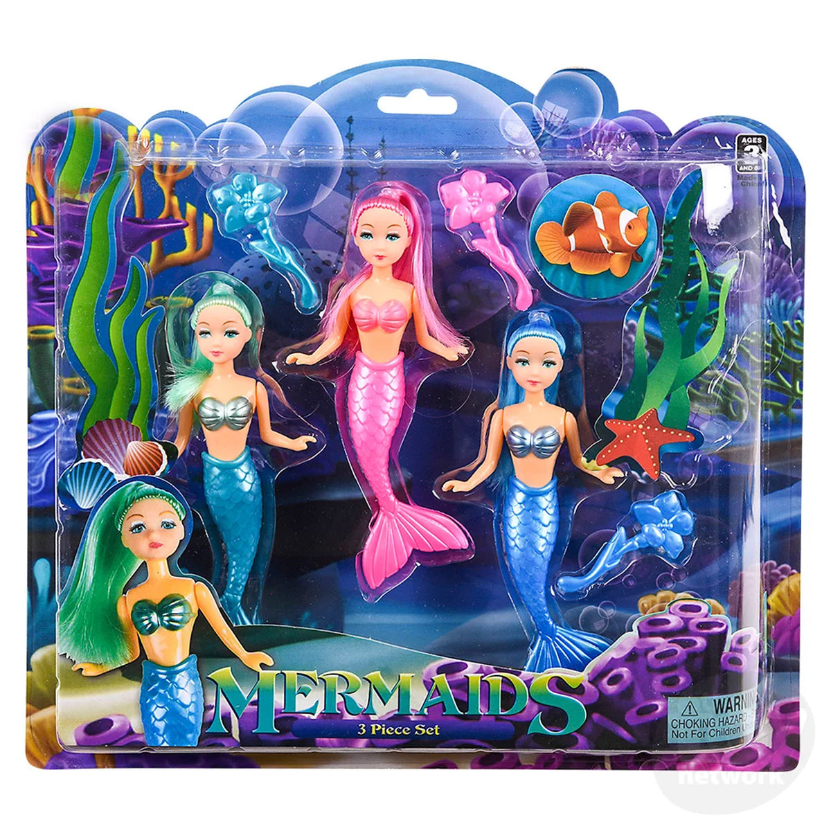 Wholesale 6"Mermaid Set of 3Pcs For Kids- Assorted