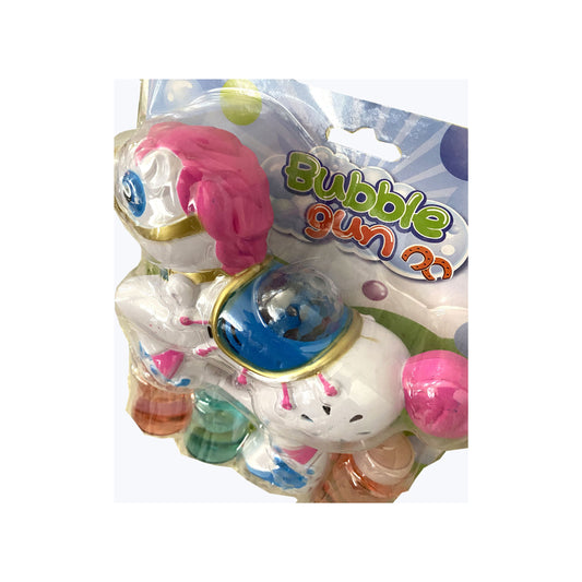 Unicorn Bubble Blaster Light and Sound Toy with 2 Bubble Bottles and Batteries