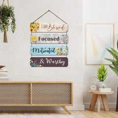 Positive Quotes Wooden Wall Art Hanging for Home Decor