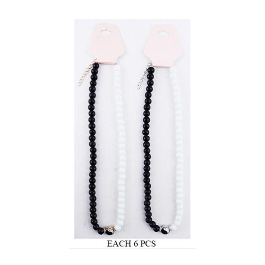 Yin Yang Accented Beaded Necklaces (Sold by Dozen=$29.88)