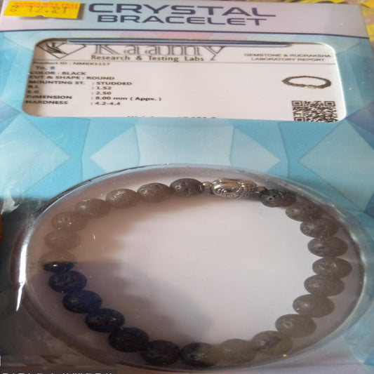 Wholesale 8mm Natural Black Lava Beads Buddha Bracelet (Sold by 3 PCS)