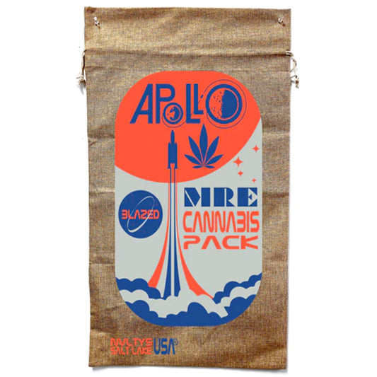 Wholesale New Cannabis Pack Burlap Material Drawstring Bag (MOQ-6)