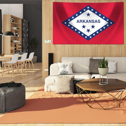 Wholesale New  Premium Quality Arkansas 3' x 5' Flag (Sold By Piece)