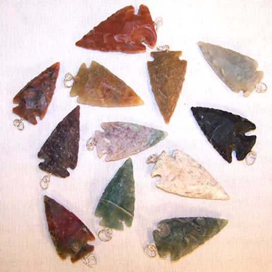 Wholesale Arrowhead Pendants with Jump Ring Assorted Colors and Sizes (Sold by the dozen)