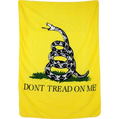 Wholesale Yellow Gadsden Don't Tread On Me Large 50x60 inch Plush Throw Blanket - Patriotic Comfort and Style - Buy Piece
