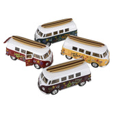 Die Cast Pull Back Printed Bus Kids Toy In Bulk - Assorted