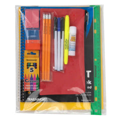 Transparent Backpack School Supply Kit for Kids Assorted