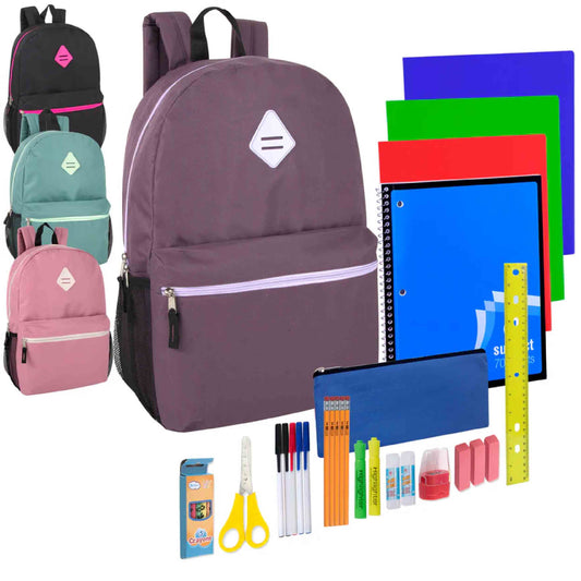 School Supply Kit Pocket Backpack for Girls