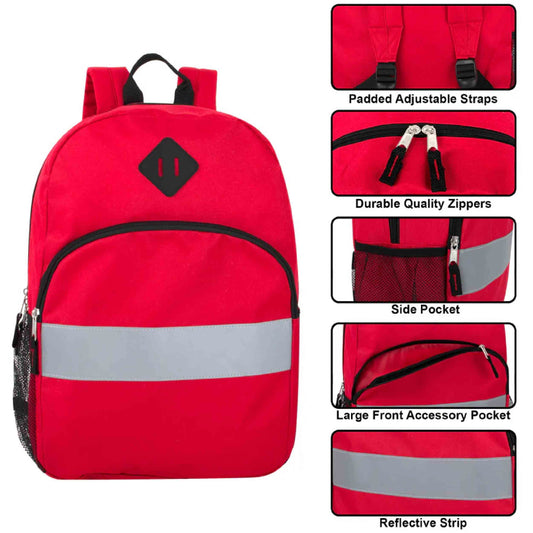Reflective Backpack with School Supplies Kit