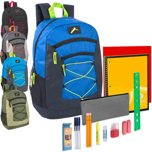 Bungee Backpack School Supply Kit for Boys