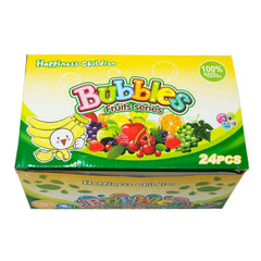 Bulk Fruit Designed Bubbles with Whistles for Kids - Assorted