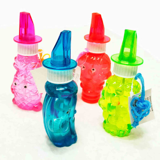 Bulk Fruit Designed Bubbles with Whistles for Kids - Assorted